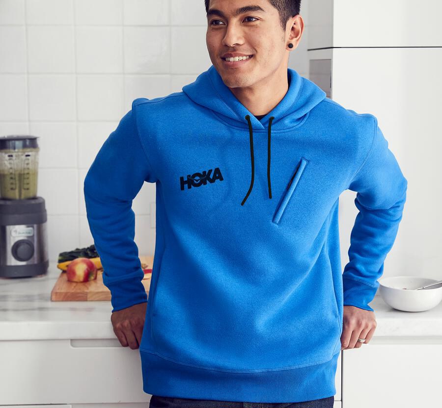 Hoka One One Hoodie Mens Blue - Performance - 76481UECG